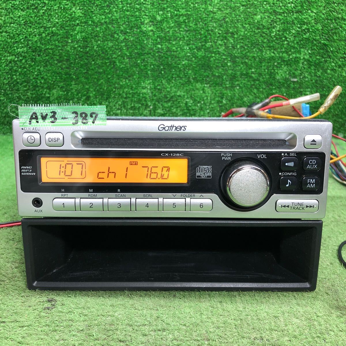 AV3-387 激安 カーステレオ HONDA Gathers 08A02-8P0-100 CDF-R9011 005377614C9976 CD 本体のみ 簡易動作確認済み 中古現状品の画像2