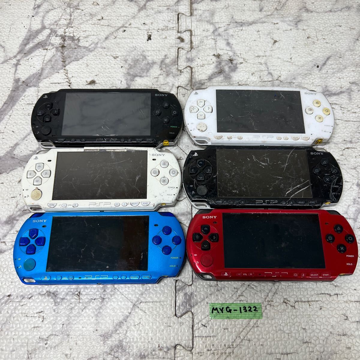 MYG-1322 激安 ゲー厶機 PSP 本体 SONY PSP-1000 PSP-2000 PSP-3000 動作未確認 6点 まとめ売り ジャンク 同梱不可_画像1