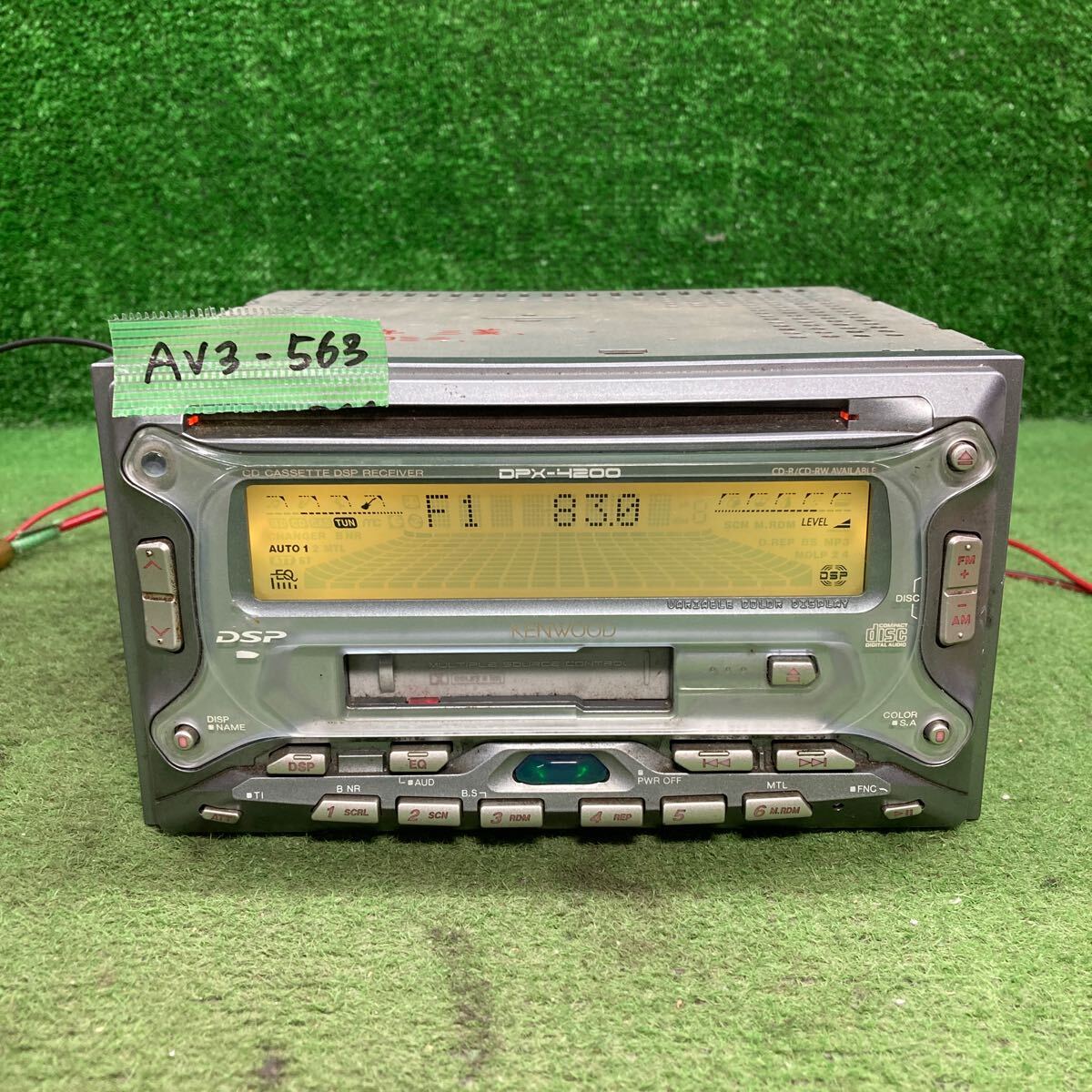 AV3-563 super-discount car stereo KENWOOD DPX-4200 30301604 CD cassette FM/AM body only simple operation verification ending used present condition goods 