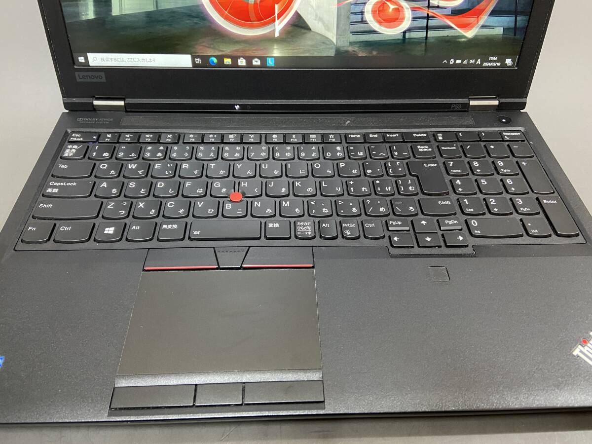 ThinkPad P53 i7-9850H/メモリ32GB/SSD256GB/Quadro T2000/15.6型液晶_画像3