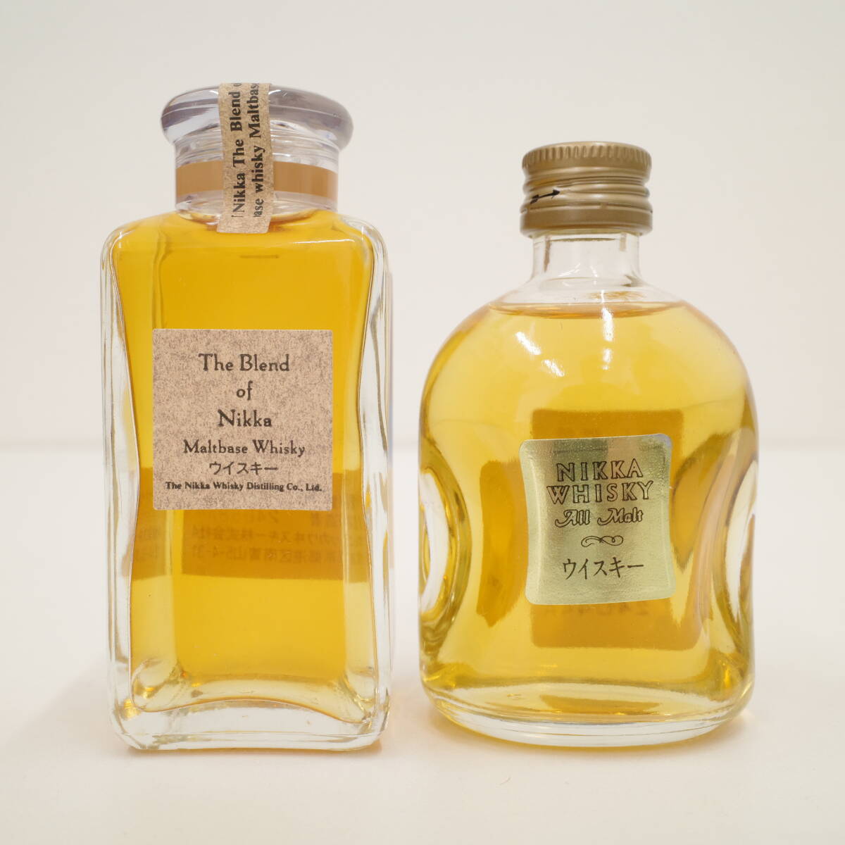 NIKKA ニッカ ザ・ブレンド・オブ・ニッカ/オールモルト ウイスキー ミニチュア ミニボトル 43～45％ 50ml 2本_画像1