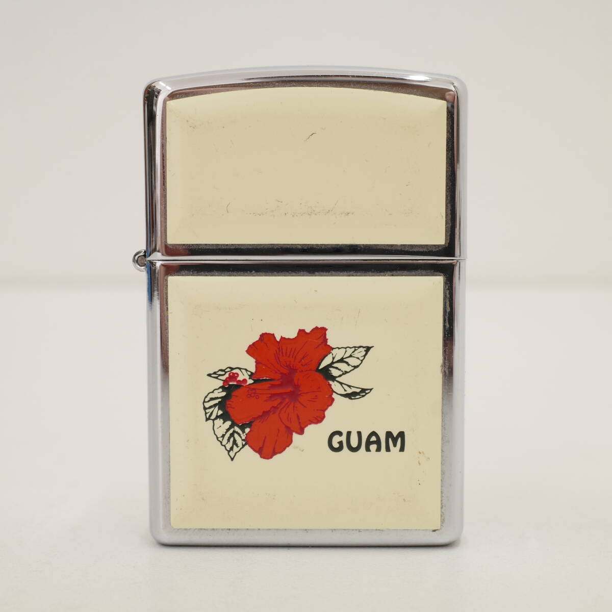 Zippo ジッポー GUAM グアム 白 ホワイト オイル ライター 喫煙具_画像1