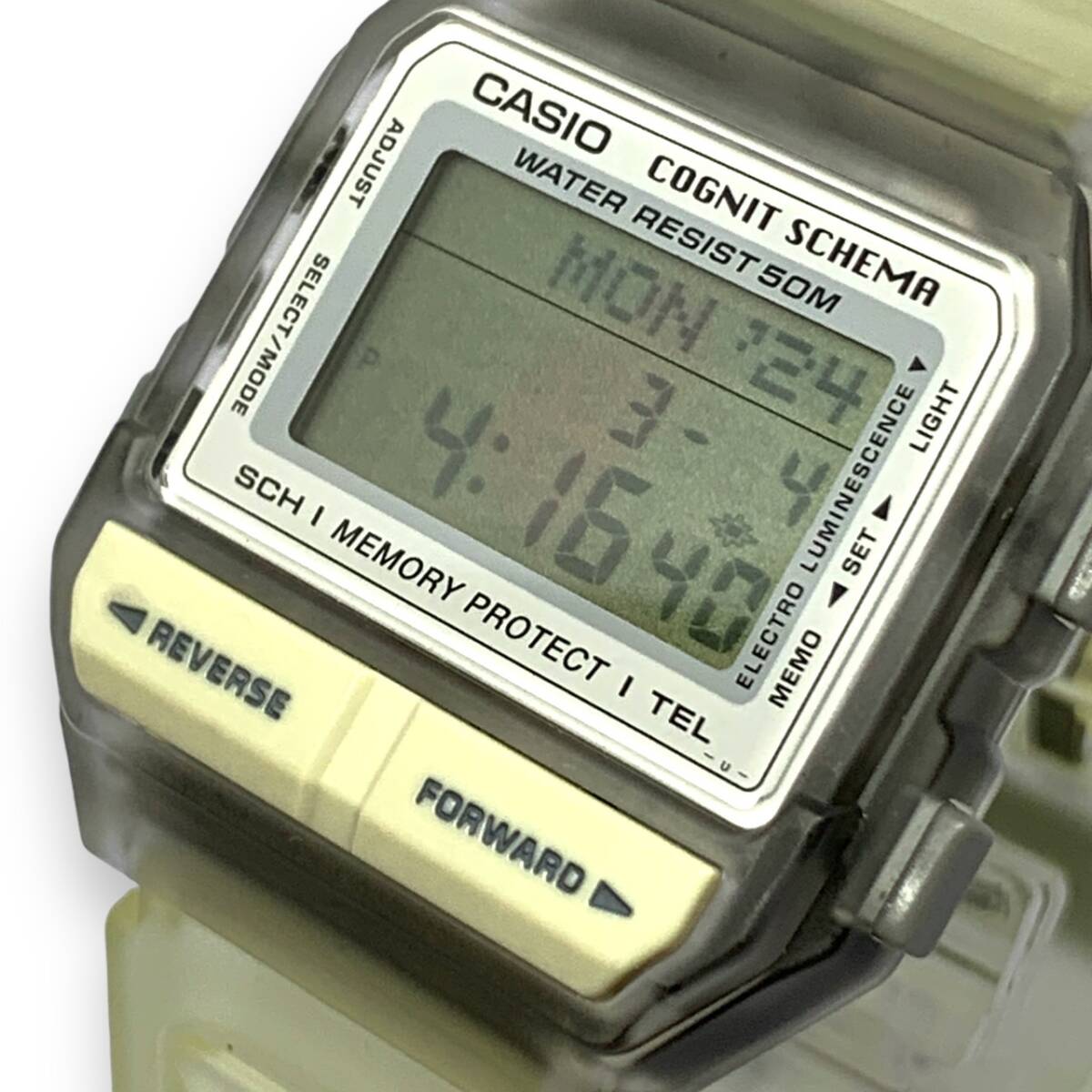 ■ほぼ未使用品・極美品・稼働品・希少レア　CASIO カシオ DATA BANK　データバンク COGNIT SCHEMA DB-81ST モアイ　箱/取説付_画像3