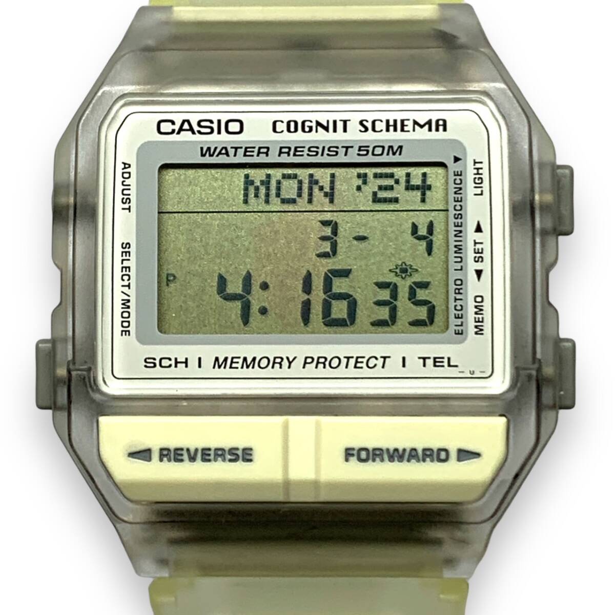 ■ほぼ未使用品・極美品・稼働品・希少レア　CASIO カシオ DATA BANK　データバンク COGNIT SCHEMA DB-81ST モアイ　箱/取説付_画像2