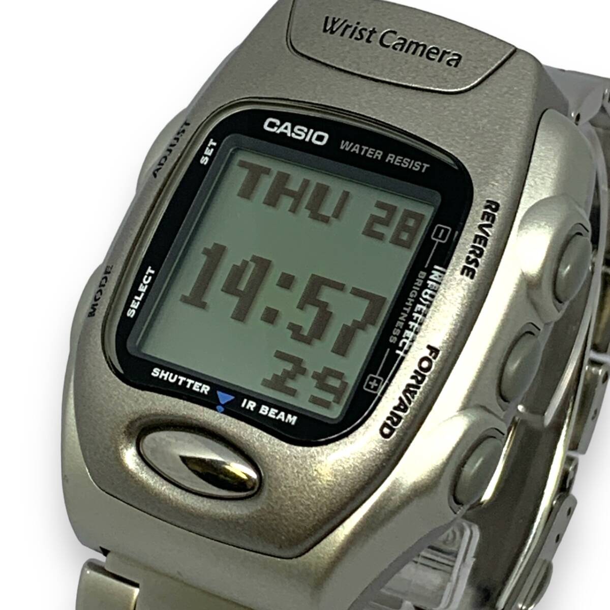 ■稼働品・美品・希少・訳あり CASIO カシオ Wrist Camera リストカメラ WQV-2 デジタル 腕時計 純正ＳＳベルトの画像2