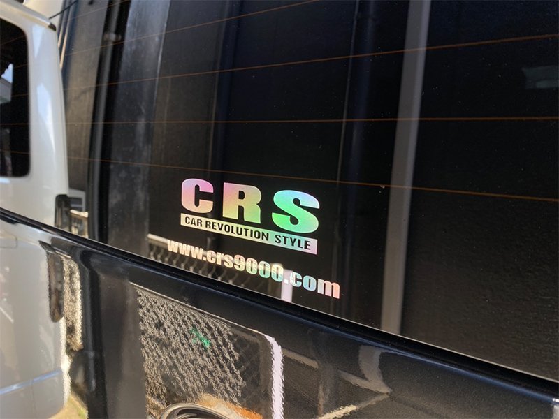 CRS ロゴ&アドレス ホログラムステッカー小(ゴシック体)_画像2