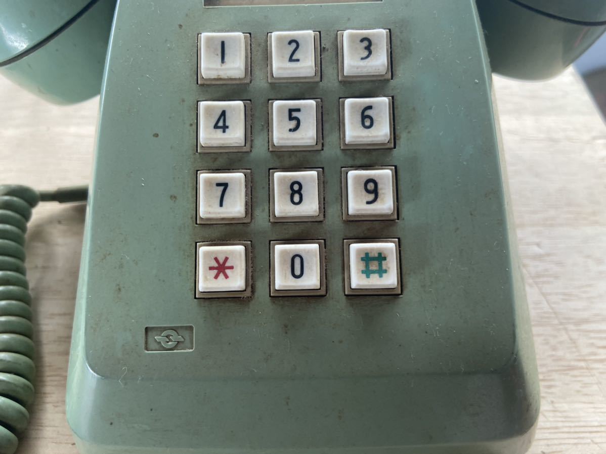 [ operation not yet verification ]NTT push button type telephone machine 601-P Japan electro- confidence telephone corporation Showa Retro antique retro interior 