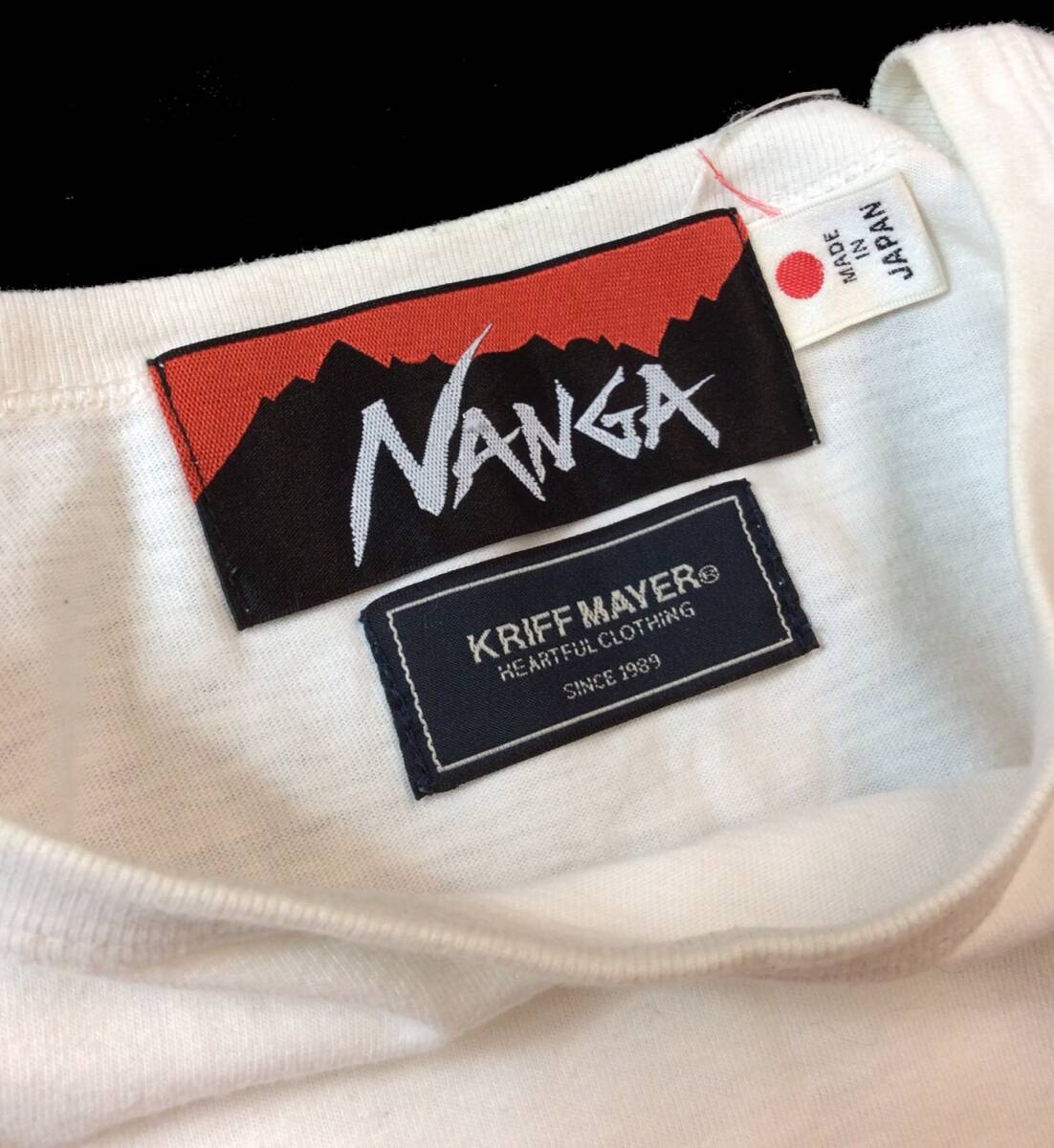 NANGA ナンガ KRIFF MAYER クリフメイヤー コラボ 半袖Tシャツ カットソー 白 プリント メンズ XL (ma)_画像3