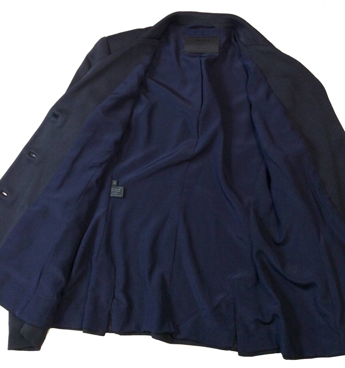 PRADA Prada ITALY производства tailored jacket искусственный шелк / нейлон темный темно-синий серия женский 44 (ma)