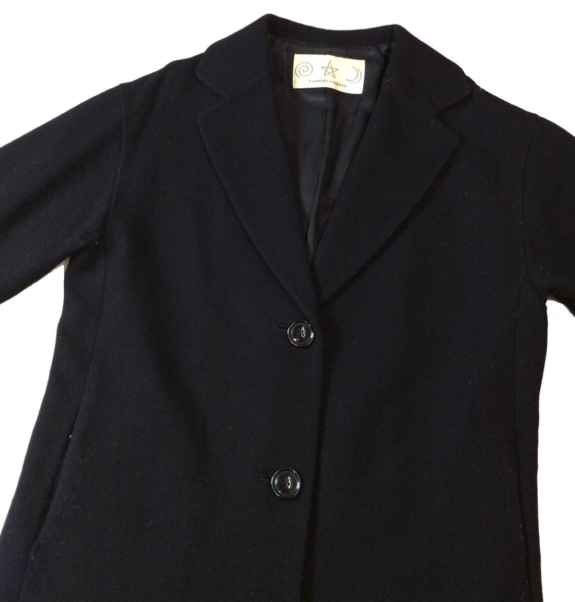 ツモリチサト TSUMORI CHISATO ウール コート ジャケット ブラック ポケット付き レディース 1の画像2