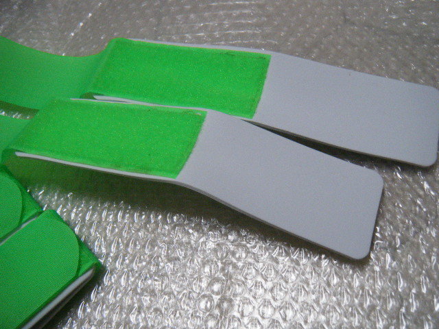 新品 無地 ベルクロ ４本セット 50ｍｍ幅 蛍光グリーンの画像3
