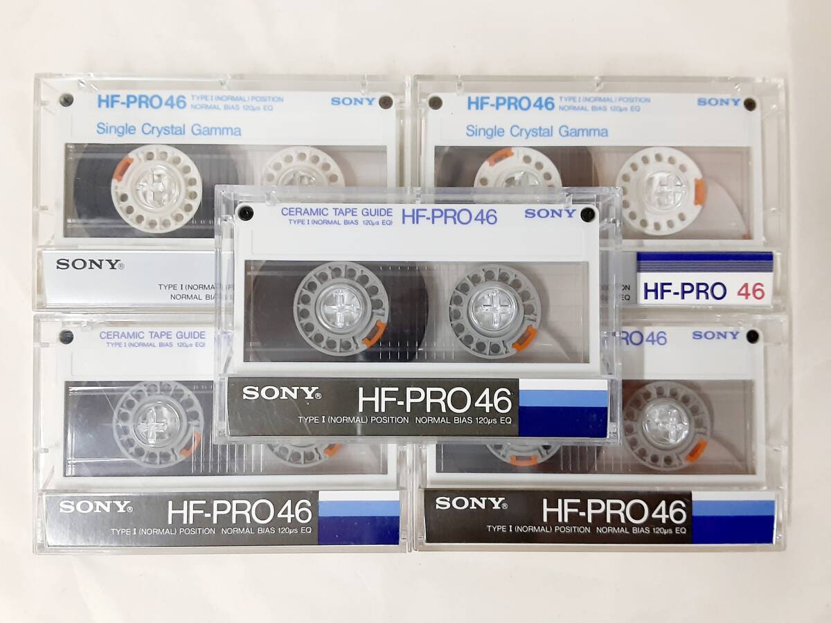 【中古】 SONY HF-PRO 46 TYPE1 Normal BIAS カセットテープ 5本セット_画像1