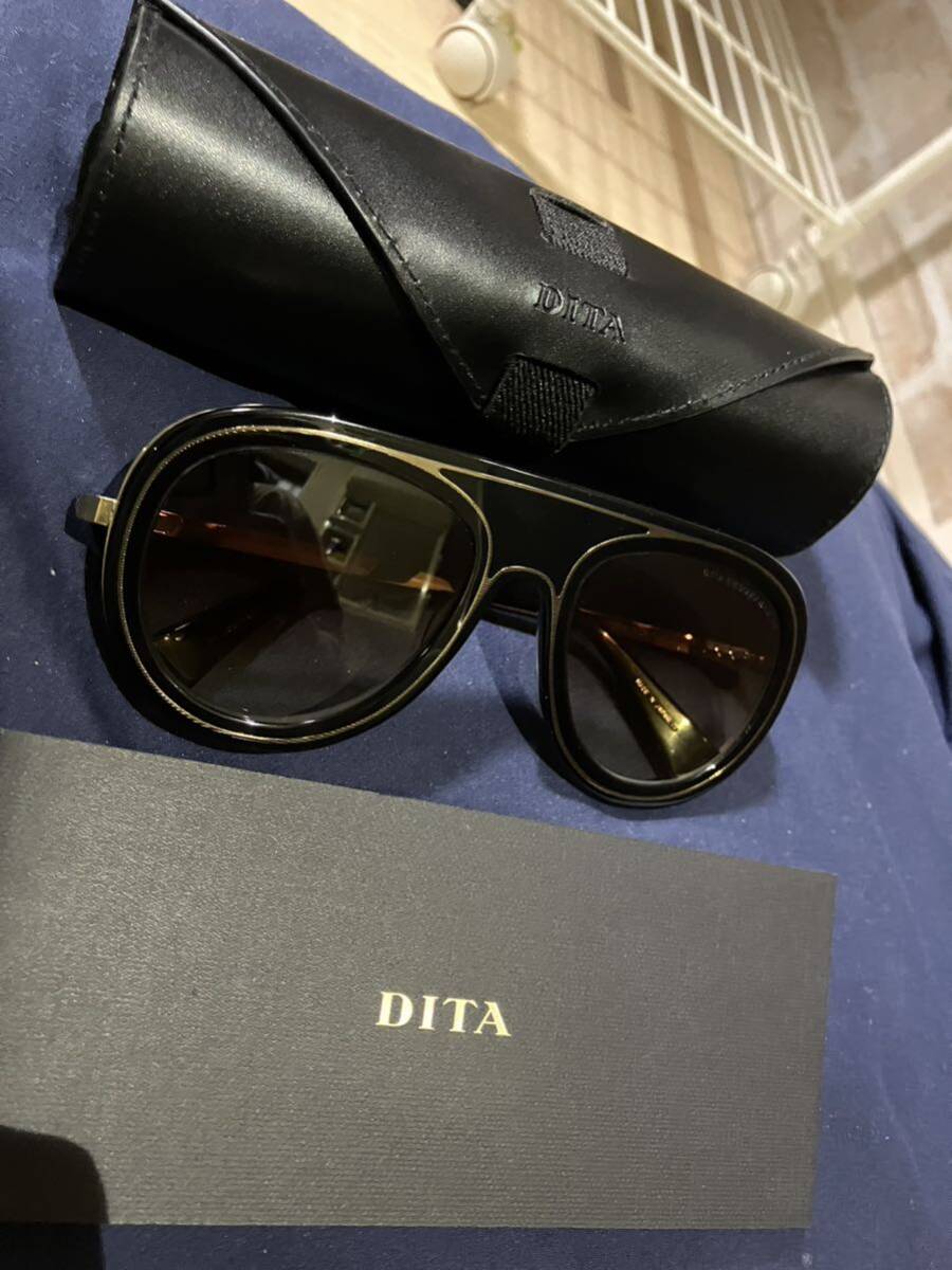 【美品】DITA ディータ ENDURANCE88 BLK-GLD ゴールド ブラック パイロット ユニセックス サングラス 眼鏡 メガネ めがね　レイバン