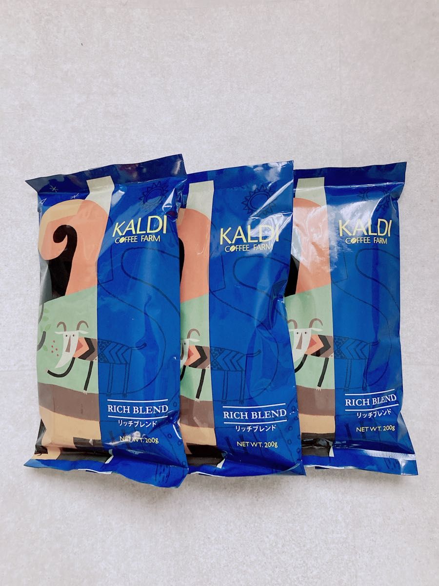 KALDIカルディコーヒー豆（挽き済み）リッチブレンド200g×3袋