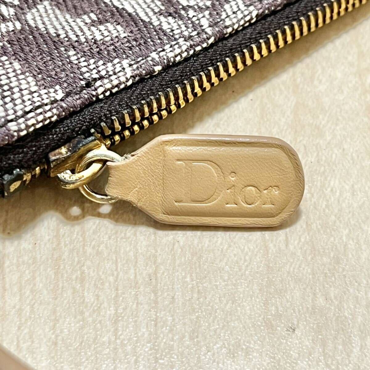 579 Christian Dior クリスチャンディオール トロッター オブリーク サドルバッグ ミニバッグ アクセサリーポーチ ハンドバッグ キャンバス_画像8