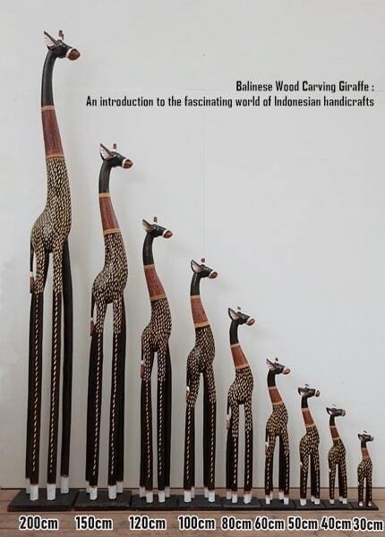  giraffe. objet d'art B 60cm Brown . rin san tree carving. animal animal interior Asian miscellaneous goods animal ornament 