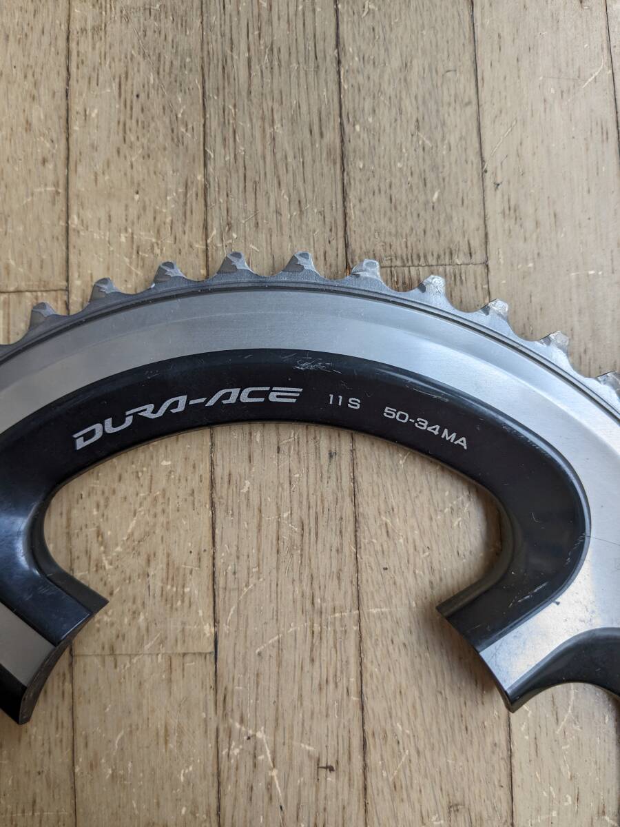 【送料無料】 動作確認済 軽量132g デュラエース FC-9000 コンパクト チェーンリング50-34 DURA ACE 9000_画像3