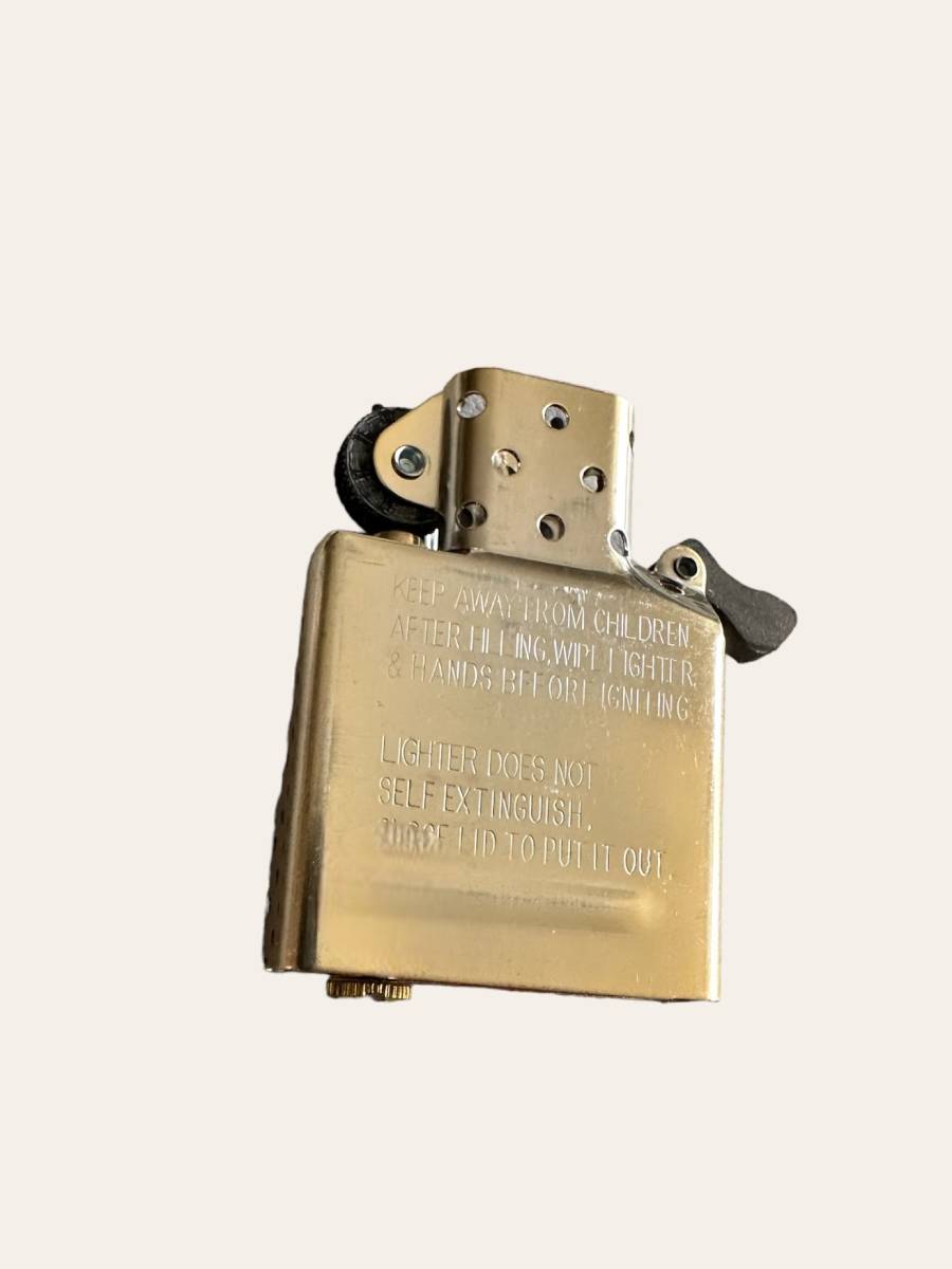 ZIPPO 純正 インサイドユニット 新品未使用 インナー ゴールド レギュラーサイズ ジッポー USA ライター 交換用 メンテナンス fe6_画像3