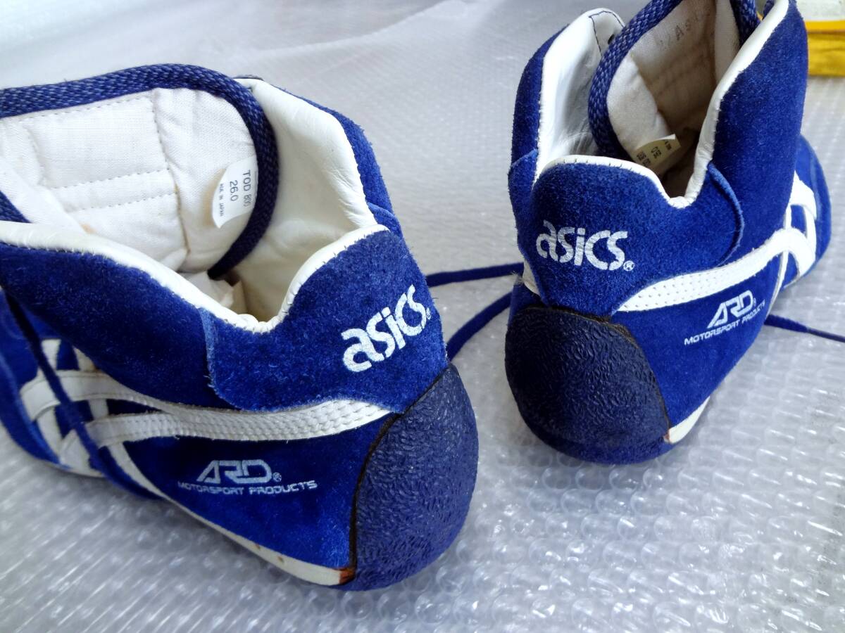 ARD ASICS アシックス レーシングシューズ ミッドカット TOD800 26.0cm 青 スエード 日本製 綺麗な美品 旧FIA規格 検 5JIGEN_画像10