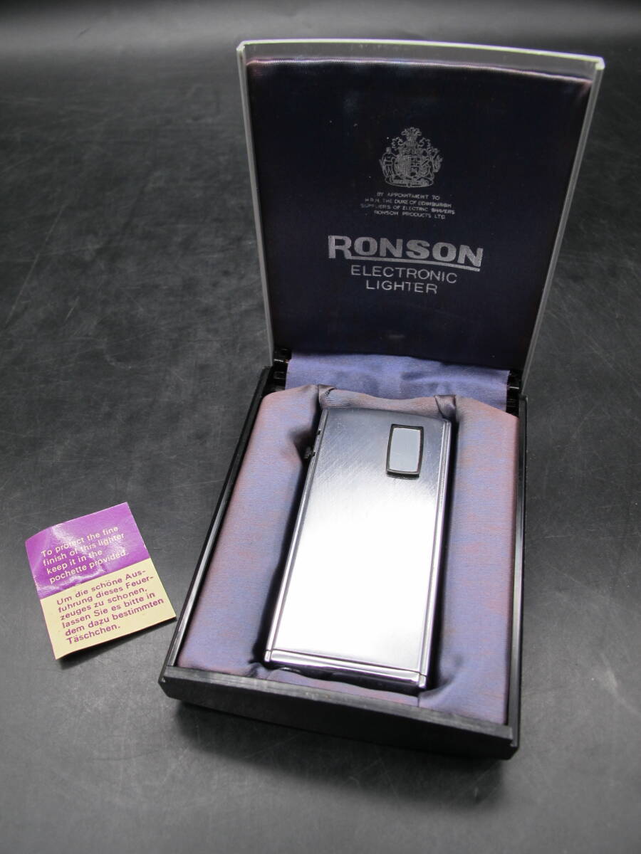 RONSON BANJO ロンソン ガスライター 喫煙具【USED品】シルバーの画像1