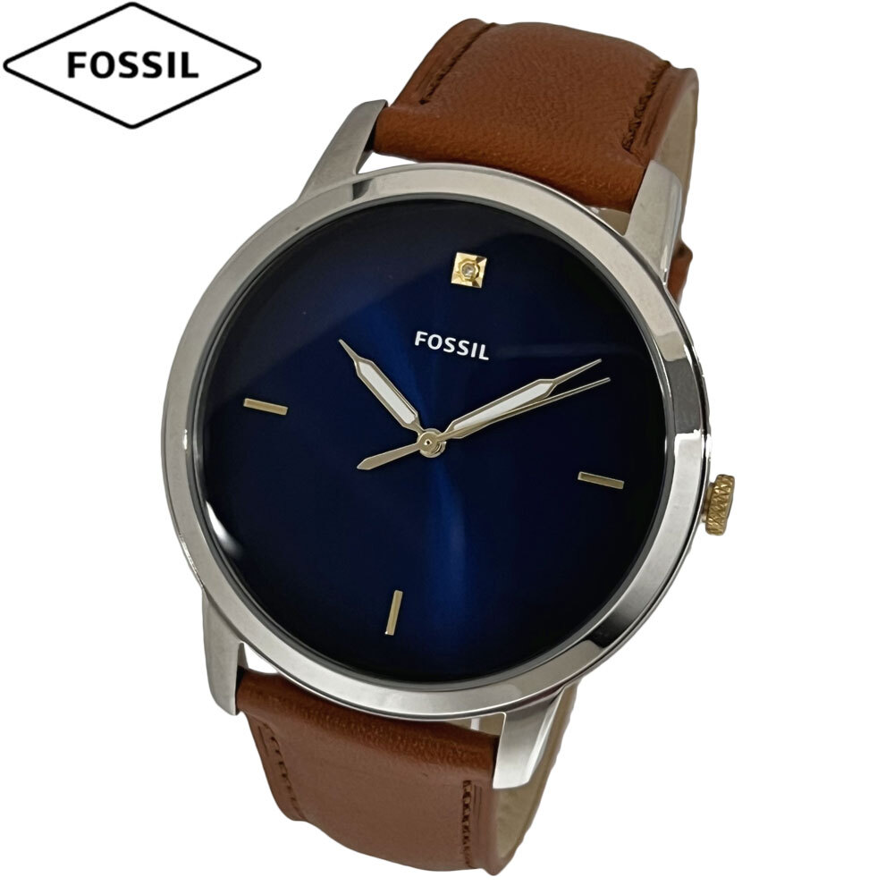 FOSSIL フォッシル 腕時計 新品 アウトレット THE MINIMALIST ミニマリスト H FS5499 メンズ クォーツ ブルー 革ベルト 並行輸入品_画像1