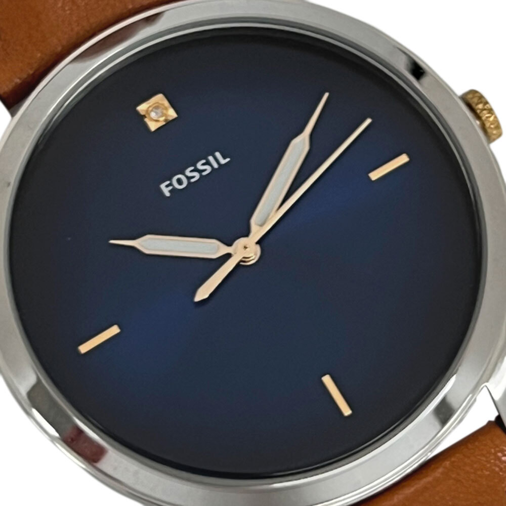 FOSSIL フォッシル 腕時計 新品 アウトレット THE MINIMALIST ミニマリスト H FS5499 メンズ クォーツ ブルー 革ベルト 並行輸入品_画像2