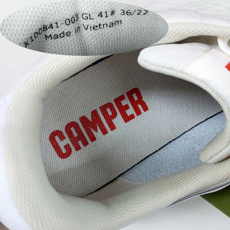 CAMPER Camper Runner K21 sneakers K100841 003 41 26cm white low cut shoes leather parallel imported goods free shipping 