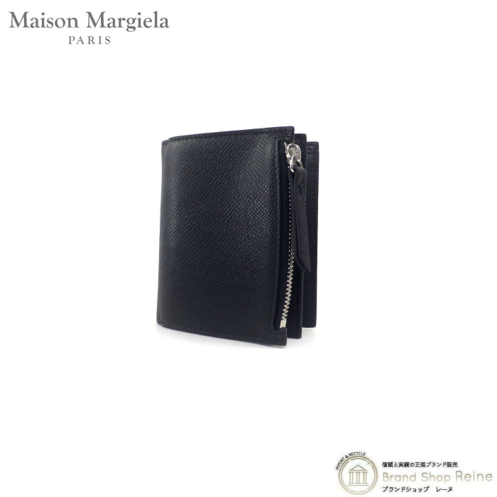 メゾン マルジェラ （Maison Margiela） フリップフラップ ウォレット コンパクト 二つ折り 財布 SA1UI0020 ブラック（新品）