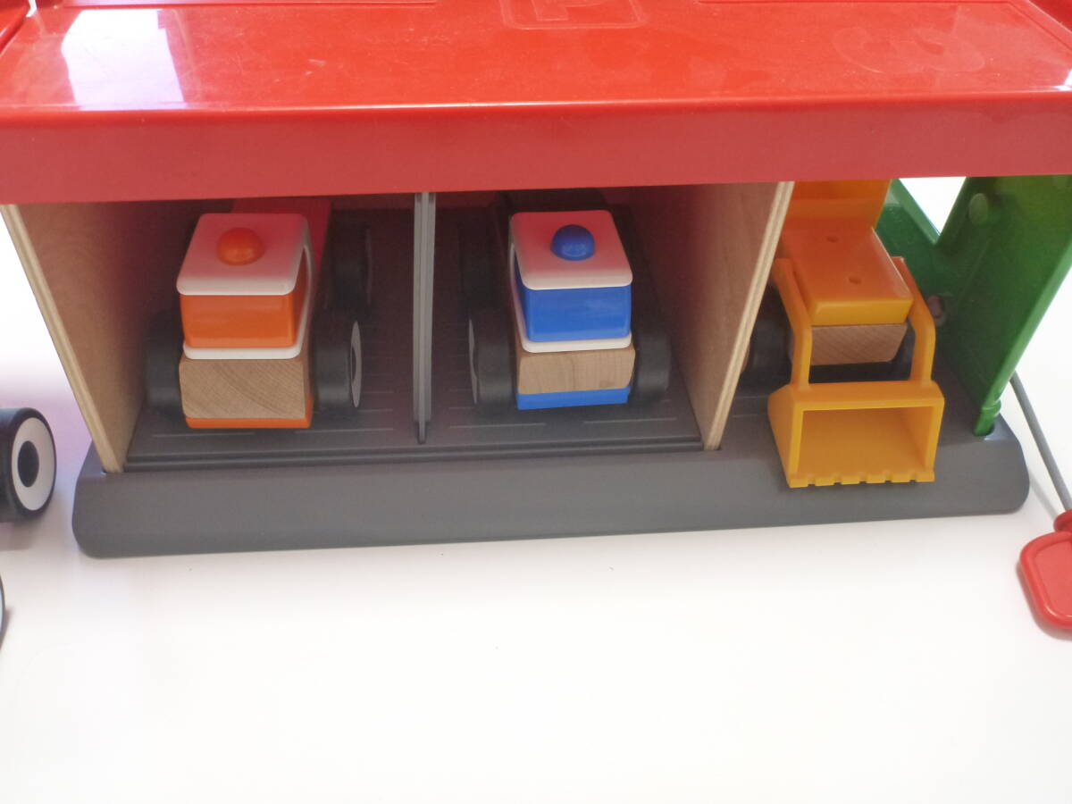 美品 イケア IKEA のりもの おもちゃ ガレージ LILLABO リラブー 車4台_画像7
