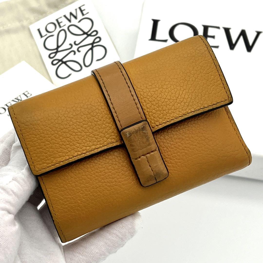 ★美品★LOEWE ロエベ バーティカルスモールウォレット 折り財布_画像1