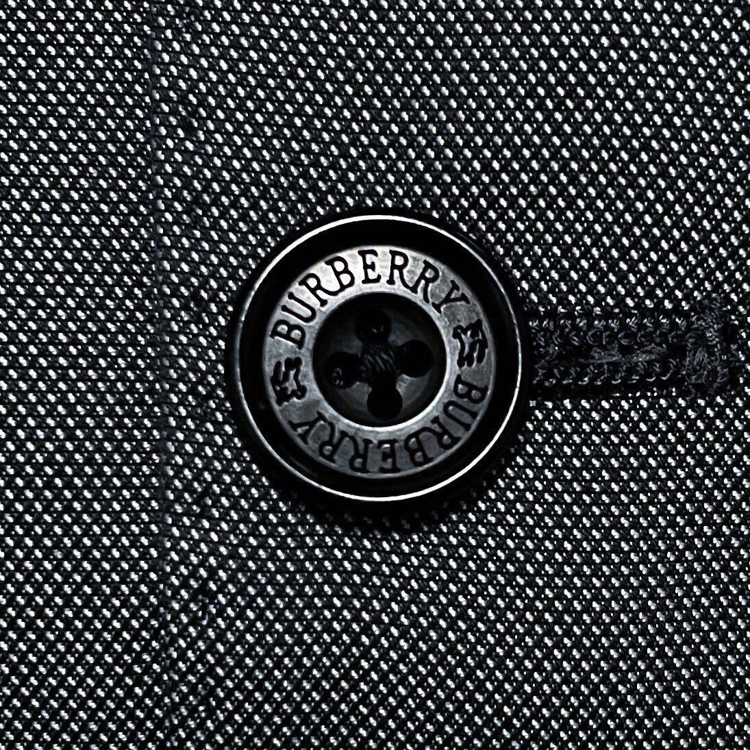 BURBERRY BLACKLABEL 裏地全ノバチェック メランジ テーラードジャケット ブレザー バーバリーブラックレーベル ボタンロゴ M グレー系_画像8