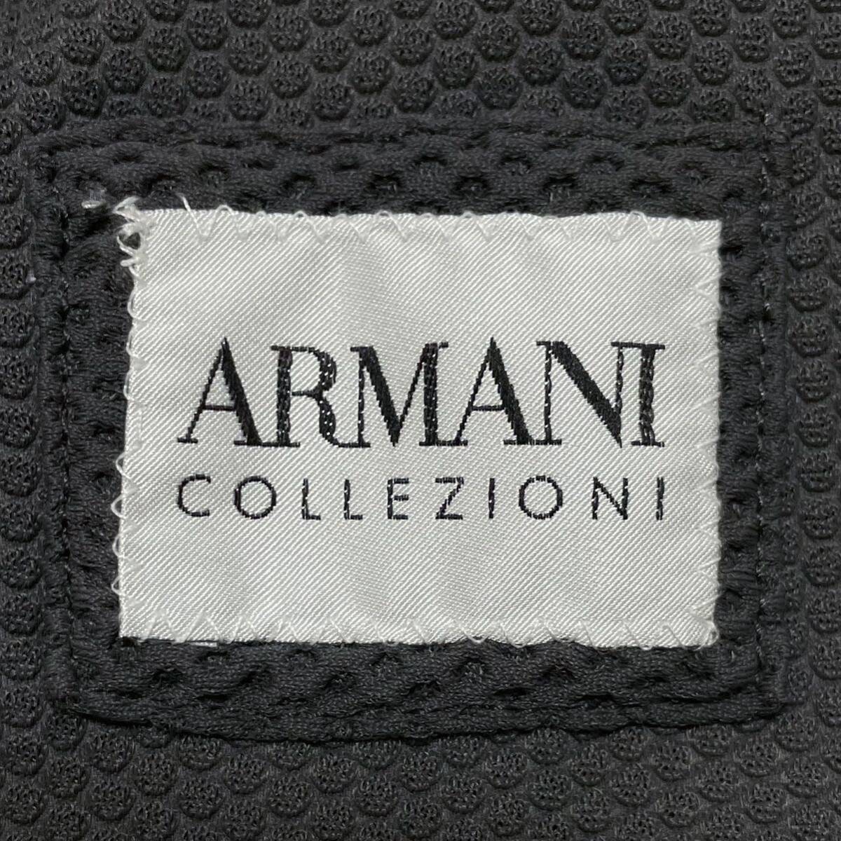 XL相当！アルマーニコレツィオーニ ARMANI COLLEZIONI メッシュ ストレッチ素材 ジップアップ ブルゾン シングル ジャケット 50 メンズ_画像8