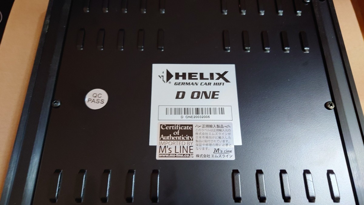 説明文必読！HELIX D ONE HA11108 ウーファー用モノラルアンプ エムズライン オーディオ アンプ ヘリックス DSP HELIX コントローラーの画像3