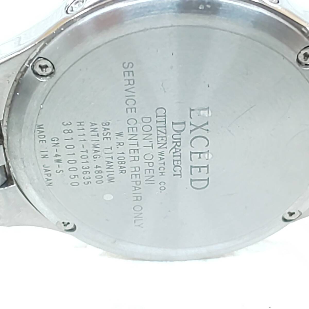 ◎シチズン◎CITIZEN EXCEED エクシード エコドライブ H111-T013635 ソーラー電波 GPベゼル チタンケース 耐磁仕様 即発送の画像5