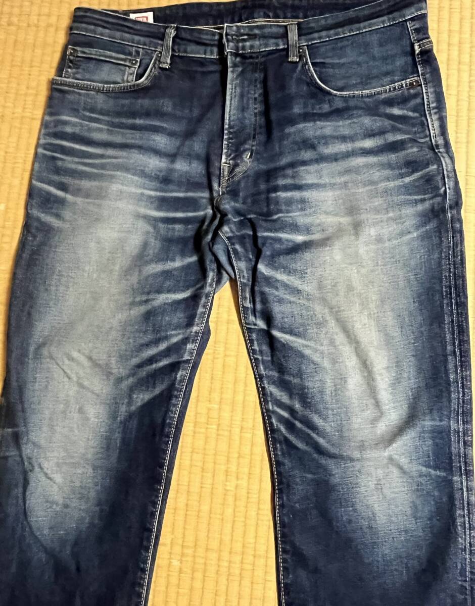  Edwin EDWIN R593R Edwin men's stretch Denim pants jeans W36 large size indigo 