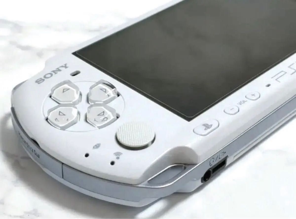 ★美品★SONY PSP-3000 プレイステーションポータブル パールホワイト 白 本体＋ゲーム【FF9】セット＋箱・付属品完備