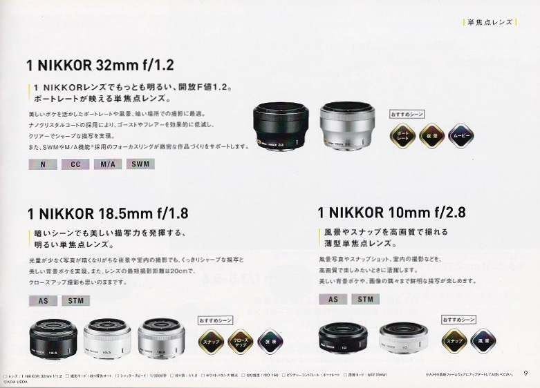 Nikon Nikon 1 NIKKOR catalog /2014.4 ( unused beautiful goods )