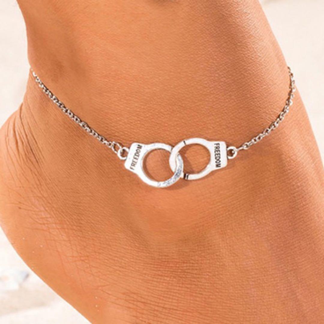  anklet hand pills silver men's lady's simple 