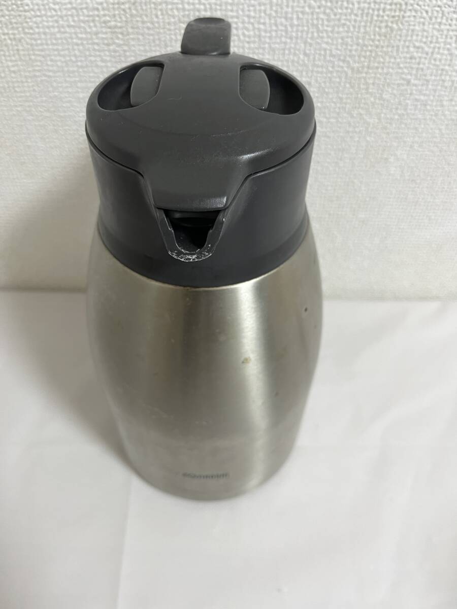 中古品 ZOJIRUSHI 象印 ステンレスポット SH-HB15-XA 保温卓上ポット 1.5L_画像2