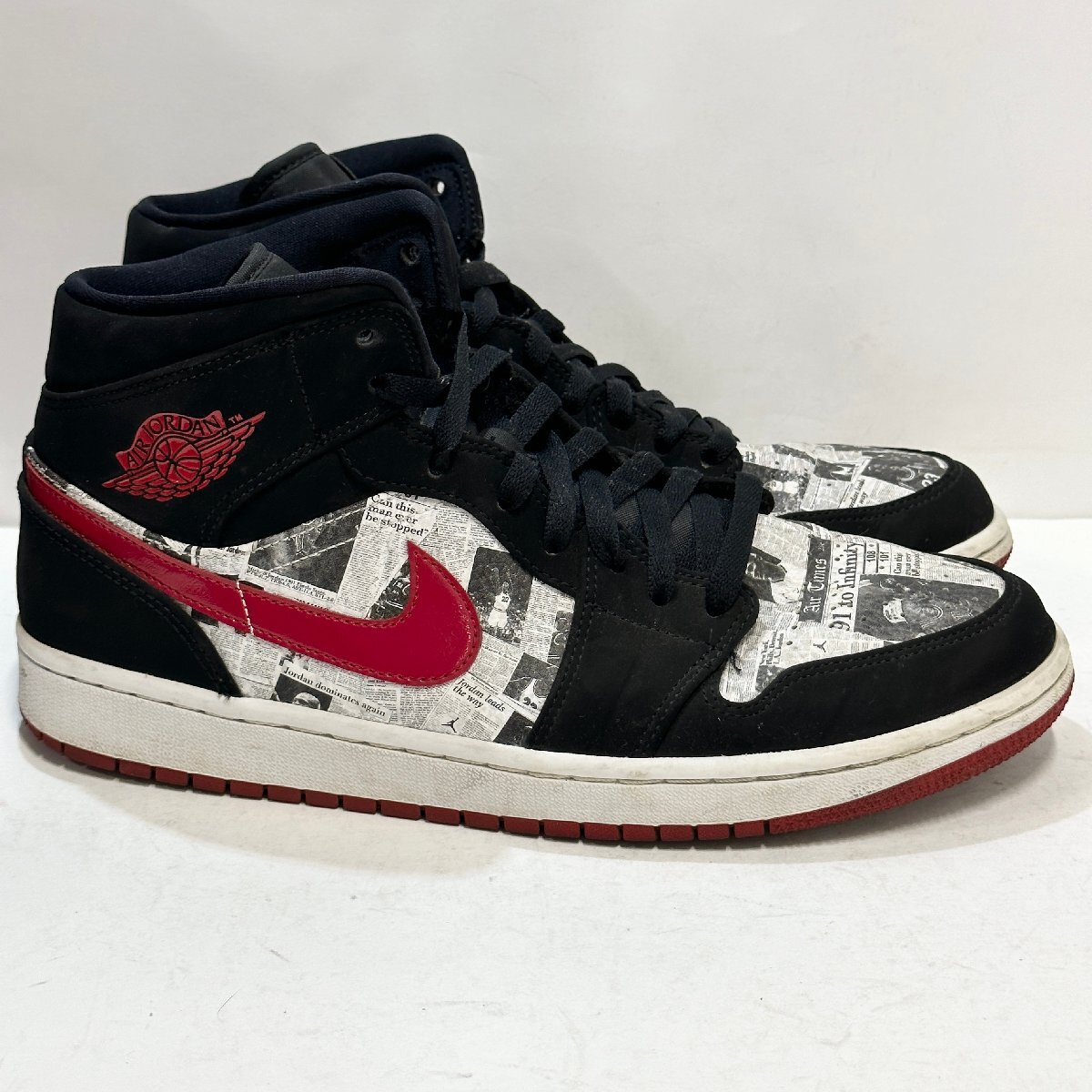 28cm AIR JORDAN 1 MID SE 852542-061 エア ジョーダン 1 ミッド SE ニュースペーパー メンズ スニーカー DZ 105304_画像1