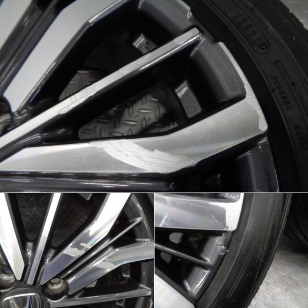 バリ山!! SM グレイス 純正 16 インチ ホイール タイヤ 4本 185/55R16 6J 100 4H 4穴 GK GP フィット RS GB フリード インサイト シャトル_画像10