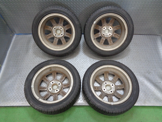 バリ山! MINILITE ミニライト 14 インチ ホイール タイヤ 4本 165/55R14 4.5J 100 4穴 4H ミラ ムーヴ ワゴンR ラパン N-BOX モコ パレット_画像6