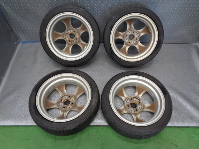 希少! バリ山! WORK Nezart 15インチ 深リム ホイール 4本 165/50R15 15 5J 100 4H 4穴 コペン アルト ラパン N-ONE N-BOX ワゴンR ムーブの画像7