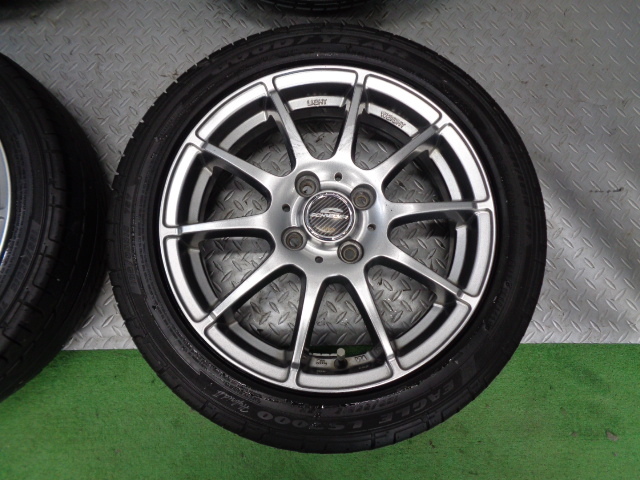 バリ山! A-TECH 15 インチ アルミ ホイール タイヤ 4本 165/55R15 4.5J 100 4穴 4H ワゴンR タント スペーシア N-BOX ムーブ ラパン デイズの画像5