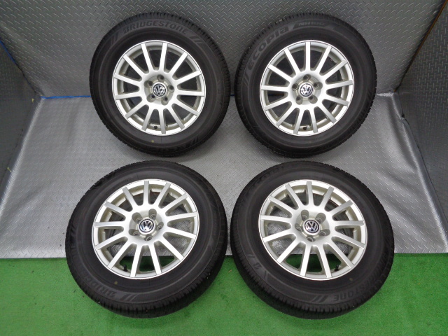 バリ山!! 美品! VW ワーゲン ゴルフ4 純正 15インチ アルミ ホイール タイヤ 4本 195/65R15 15 6J 112 5穴 5H ゴルフ5 ゴルフ6 トゥーラン_国産バリ山!ホイール美品! 23021065 Y1-4-1