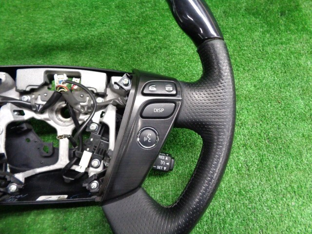  superior article!! GRS200 Crown Athlete first term latter term after market black wood grain wood leather leather combination steering wheel steering gear GRS201 GRS202 GRS203 GWS204