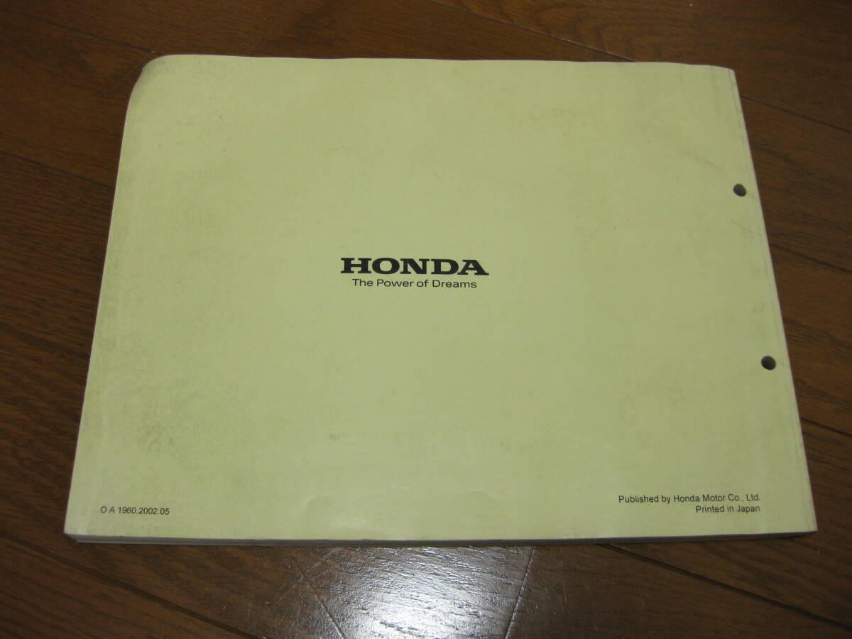  Civic type R EP3 -100 parts list catalog Heisei era 14 year 5 month 2 version / Honda original part product number HONDA CIVIC TYPE R PARTS LIST K20A