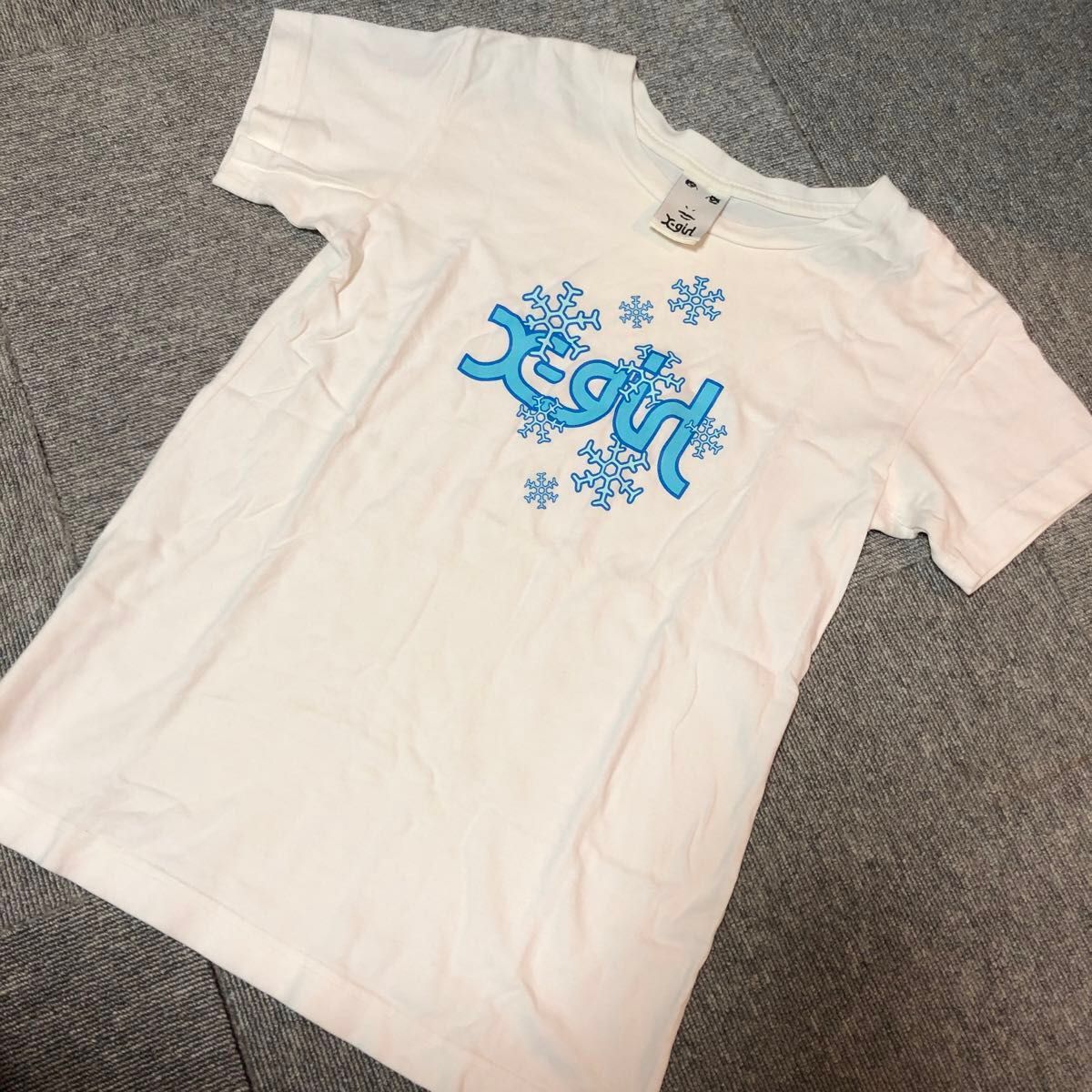 【格安】X-girl  雪の結晶Tシャツ 爽やかでかわいいです！ 人気モデル