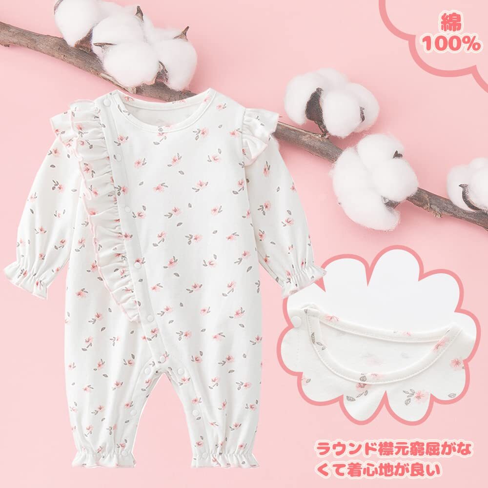 [Baby Nest] baby clothes girl rompers coverall baby clothes newborn baby clothes hat attaching cotton 100% pyjamas room wear birth celebration 