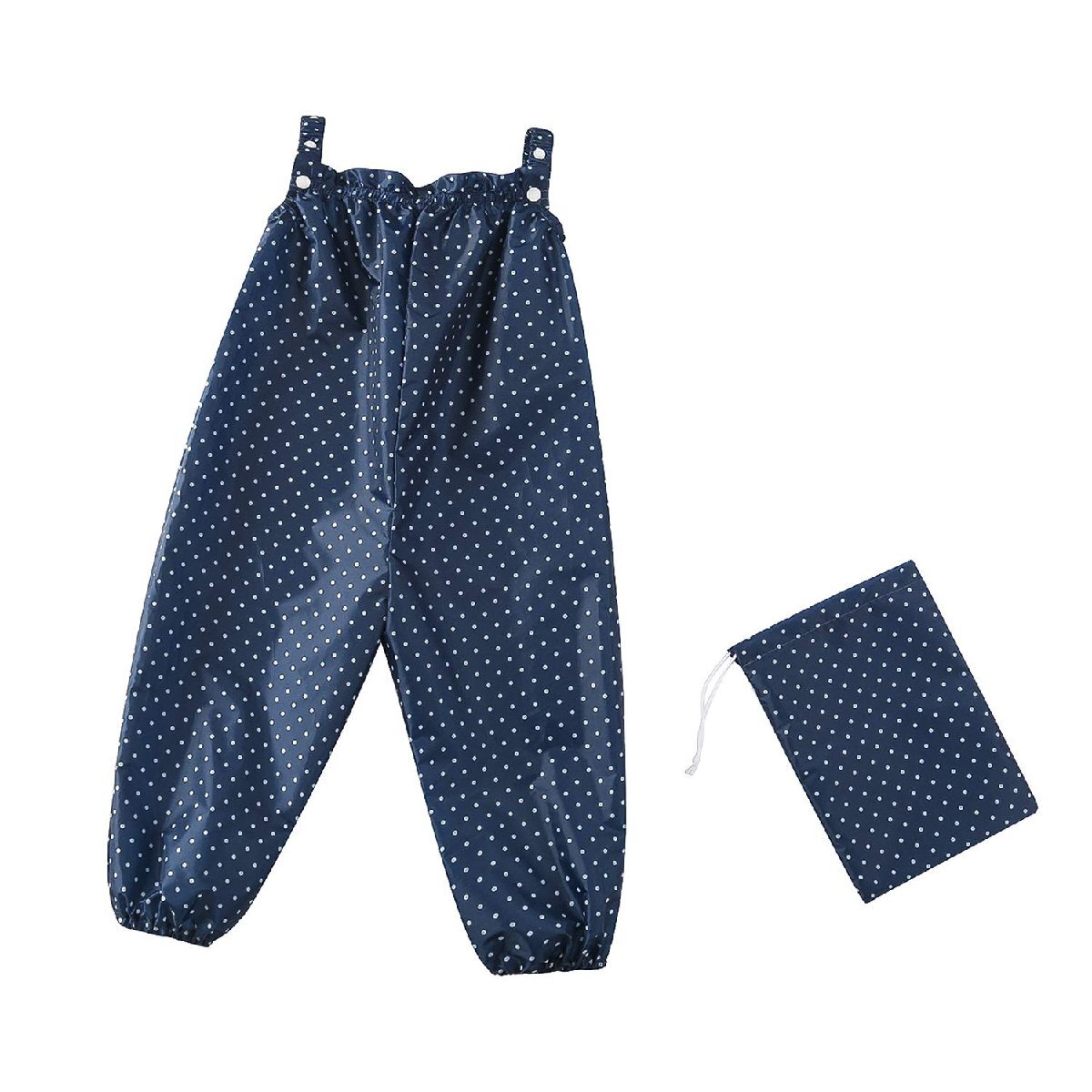 [Litchii Guusii] Play wear . sand place put on adjustment possibility playing put on baby Kids 80cm - 110cm correspondence polka dot pattern overall .